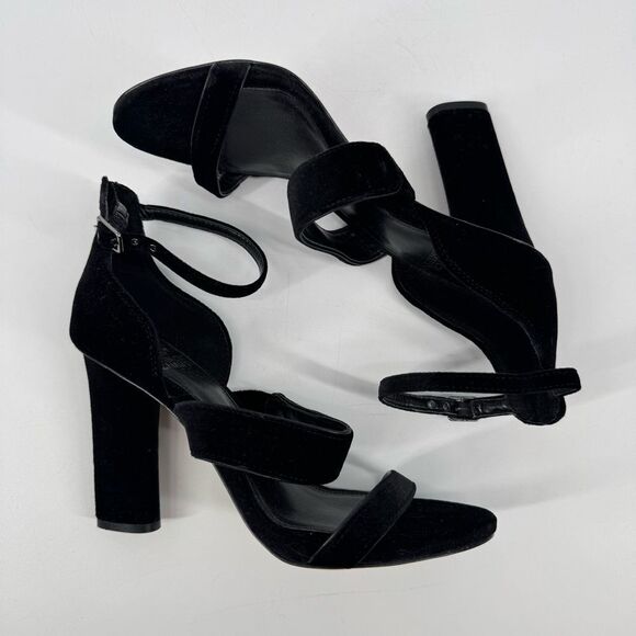 New Vince Camuto Velvet Robeka‎ Heeled Sandal Black 8.5 - Picture 9 of 9